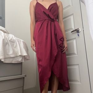 Burgundy Nast Gal Dress Size 8